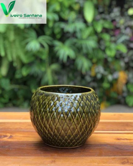 VASO BOTANI BOJO ESMALT VERDE OLIVA P