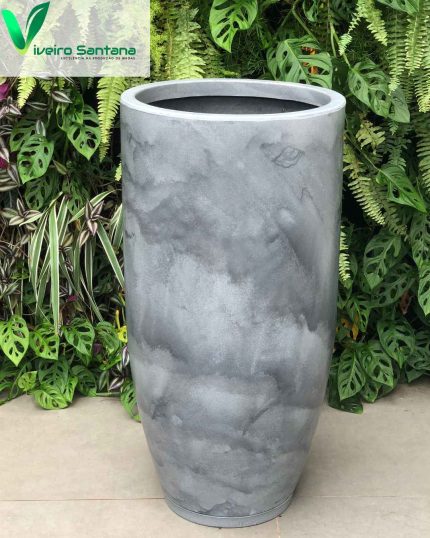 VASO CONE BOJO POLIDO 4 GRAFITE