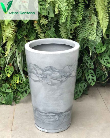 VASO CONE POLIDO 3 GRAFITE