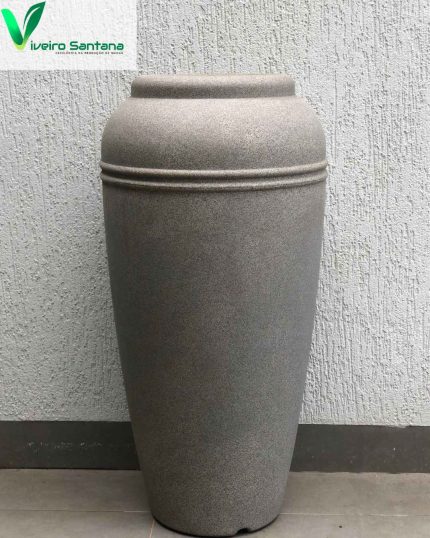 VASO PERSA REDONDO ALTO 78 GRANITO