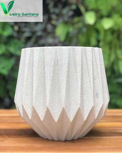 VASO ORIGAMI REDONDO 22 CIMENTO