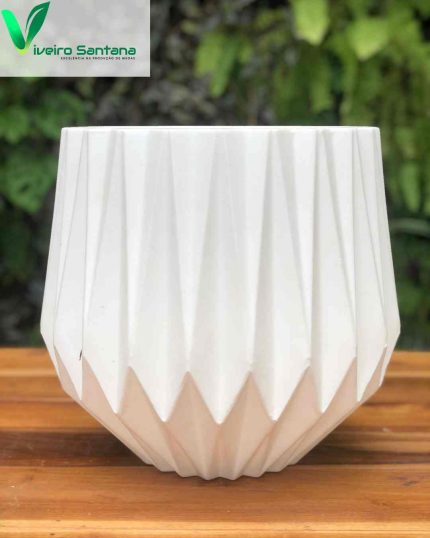 VASO ORIGAMI REDONDO 30 BRANCO