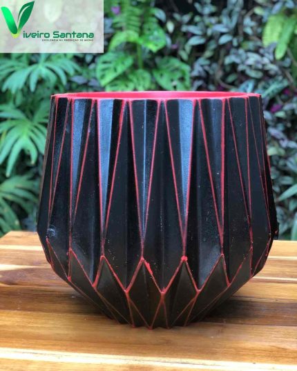 VASO ORIGAMI REDONDO 30 RUBI