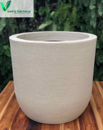 VASO GRAFIATO REDONDO 53 AREIA