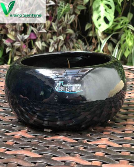 VASO ESMALT AZUL/PRETO C 13
